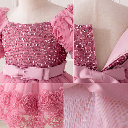 Vestido infantil floral brillante