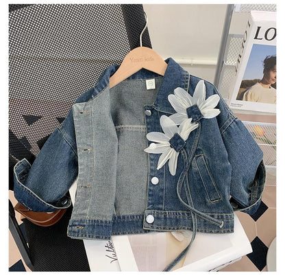 Chaqueta Vaquera Infantil Flores