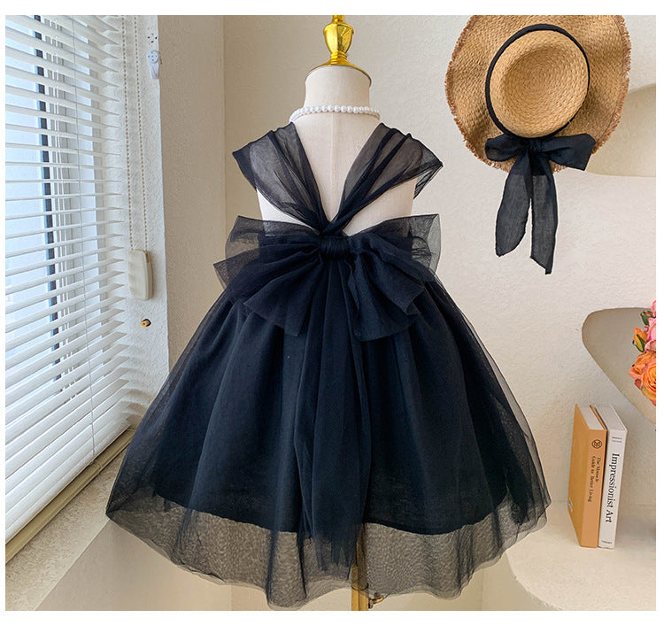 Vestido Infantil con Lazo de Tul