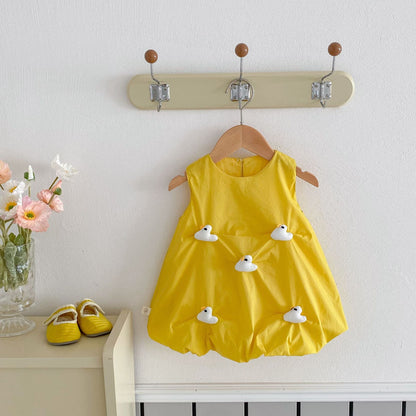 Vestido de los niñas Hongos y patitos