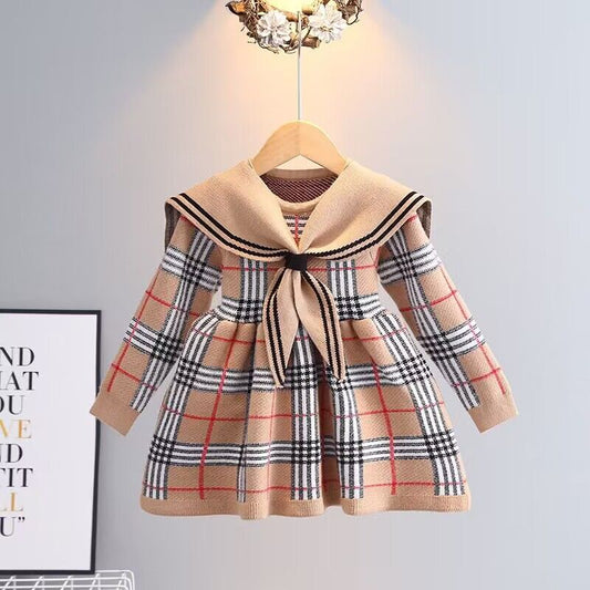 Vestido Golinha Cuadros Infantil