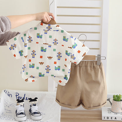 Conjunto de pajarita de osito de peluche para niño