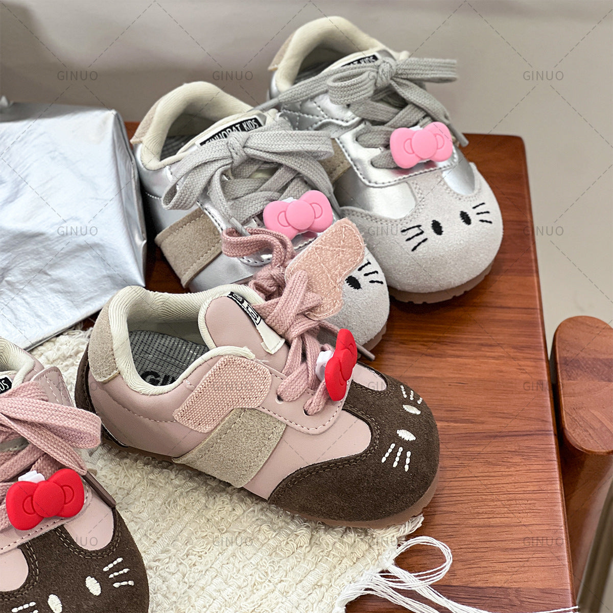 Zapatillas de Niña Con Diseño de Gatito