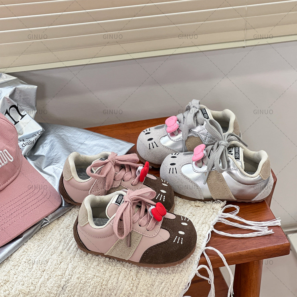 Zapatillas de Niña Con Diseño de Gatito