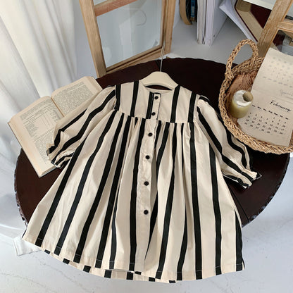 Vestido Infantil de Rayas