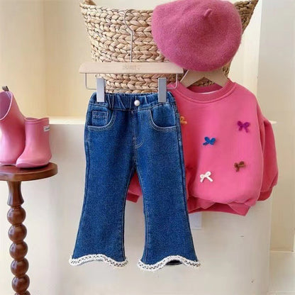 Pantalona Jeans Barra Encaje
