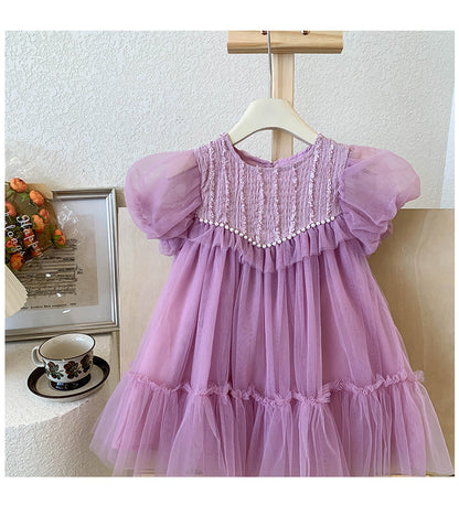 Vestido Infantil Tul Perla