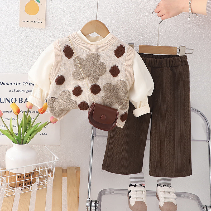 Conjunto de 3 piezas de invierno para niñas