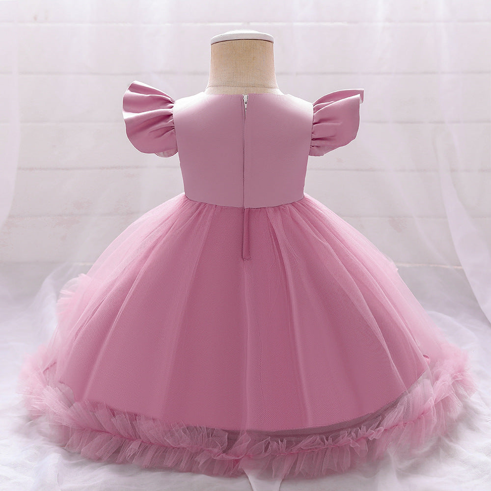 Vestido de Fiesta Infantil Tul Flores
