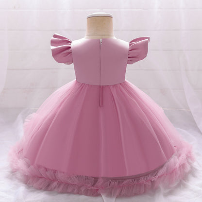 Vestido de Fiesta Infantil Tul Flores