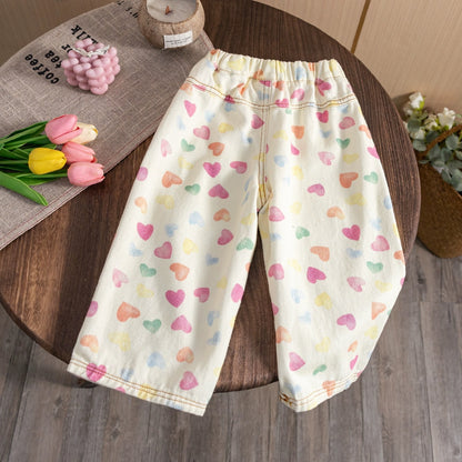 Pantalón Infantil Bolso Corazones