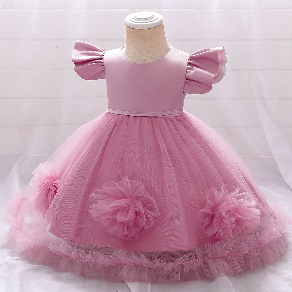 Vestido de Fiesta Infantil Tul Flores