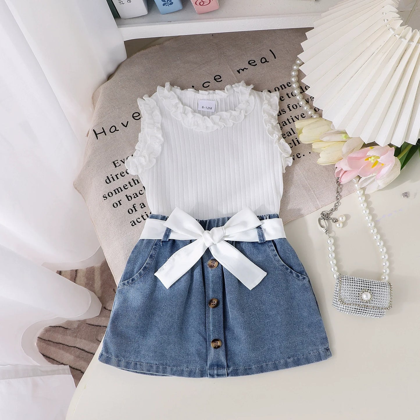 Conjunto de falda de verano para niñas