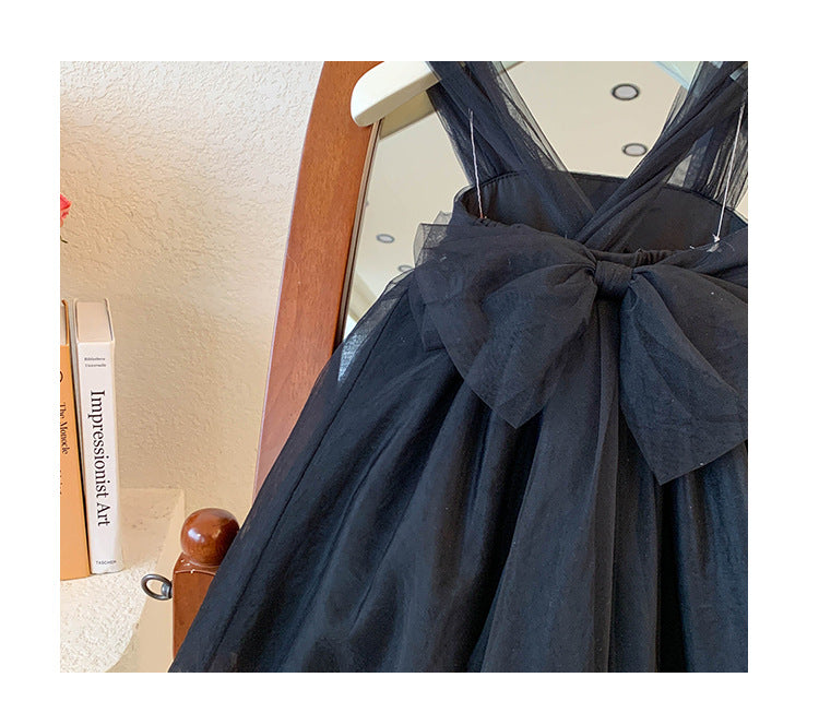 Vestido Infantil con Lazo de Tul