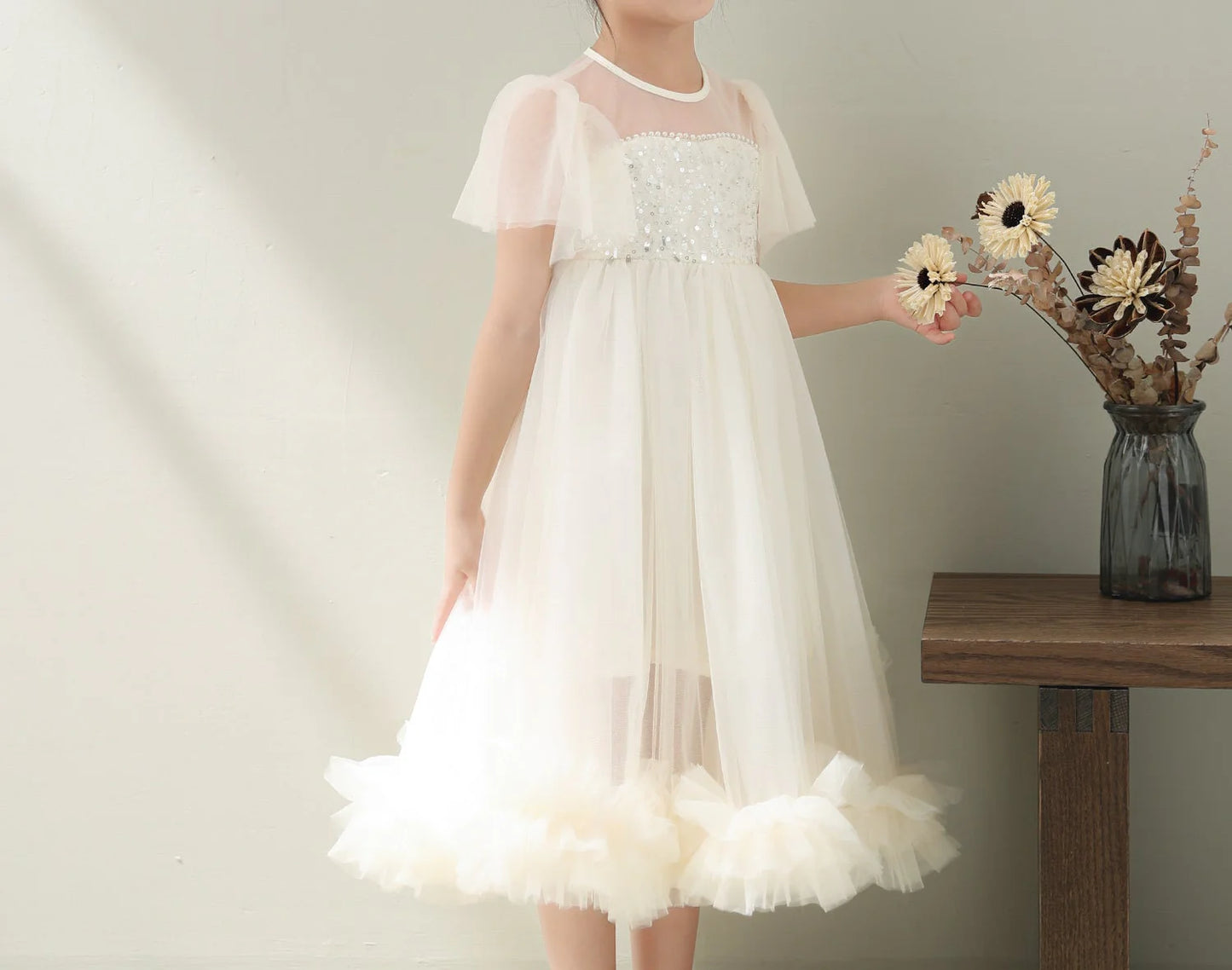 Vestido de Fiesta Infantil Tul y Brillos