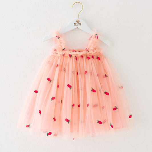 Vestido Infantil Tul Piña