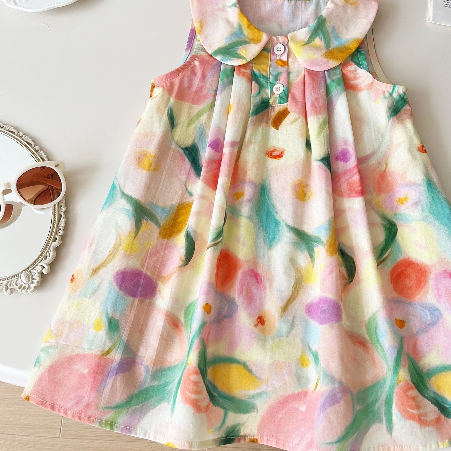 Vestido Infantil Floral de Verano