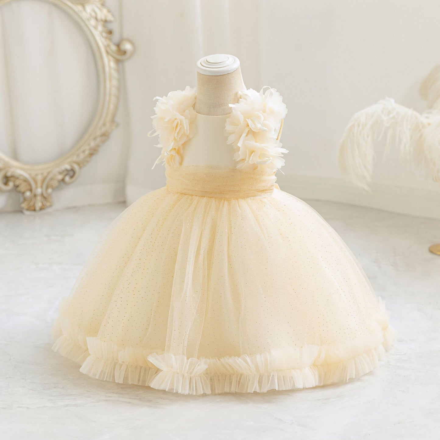 Vestido de Fiesta Infantil Tul y Volantes