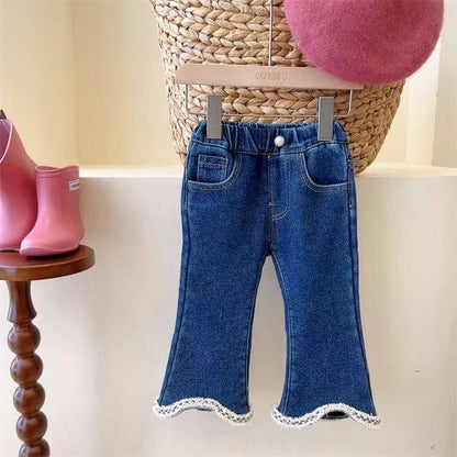 Pantalona Jeans Barra Encaje