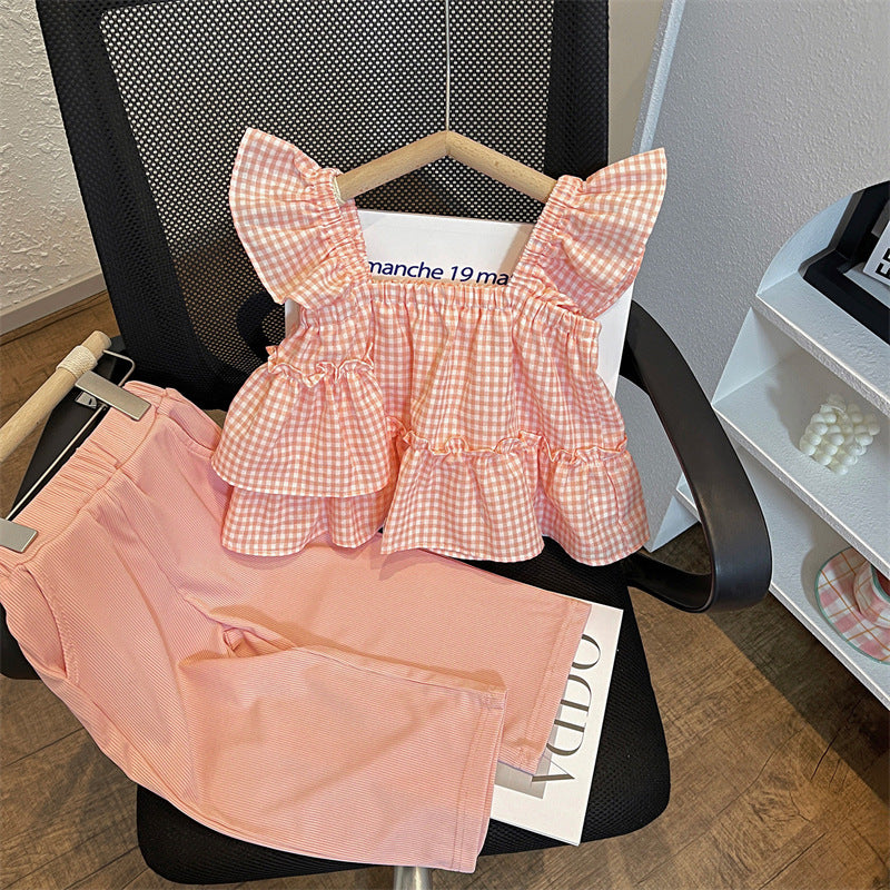Conjunto de Cuadros para Niña con Mangas Voadroa