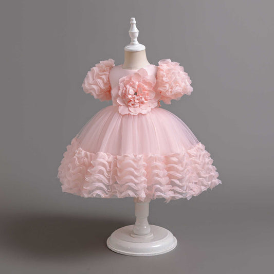 Vestido de fiesta infantil Florzinha