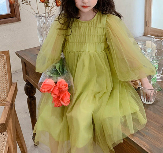 Vestido Infantil Volantes Tul