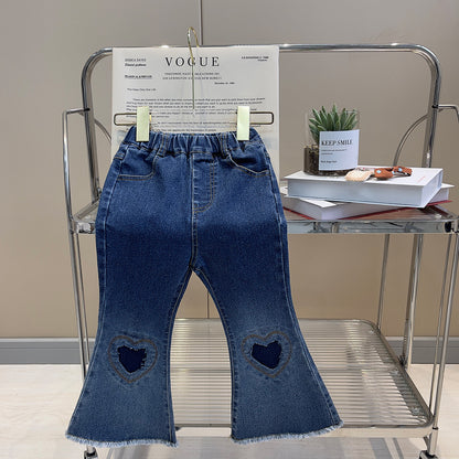 Pantalones Niñas Pequeño Corazón