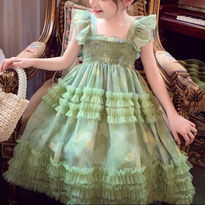 Vestido Infantil Tul Mariposas
