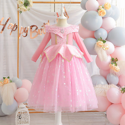 Vestido De Fiesta Princesa Rosa