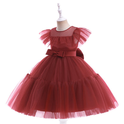 Vestido Infantil de tul Plisado