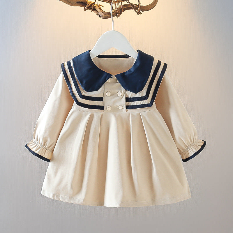 Vestido infantil con botones