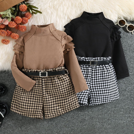 Conjunto de cuadros para niña con cinturón