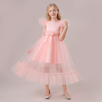 Vestido de fiesta de tul con encaje