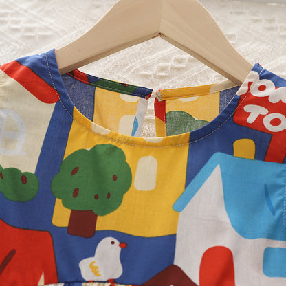 Vestido Infantil de Verano Estampados House