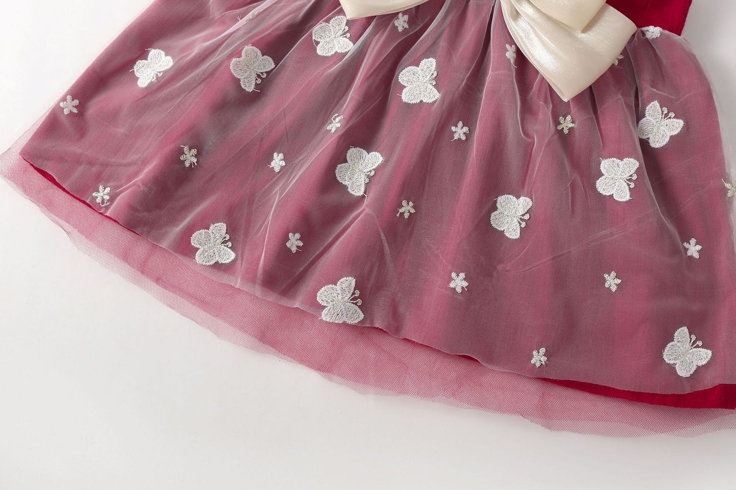 Vestido Infantil Mariposa Roja