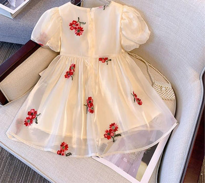 Vestido Infantil Encaje Flores