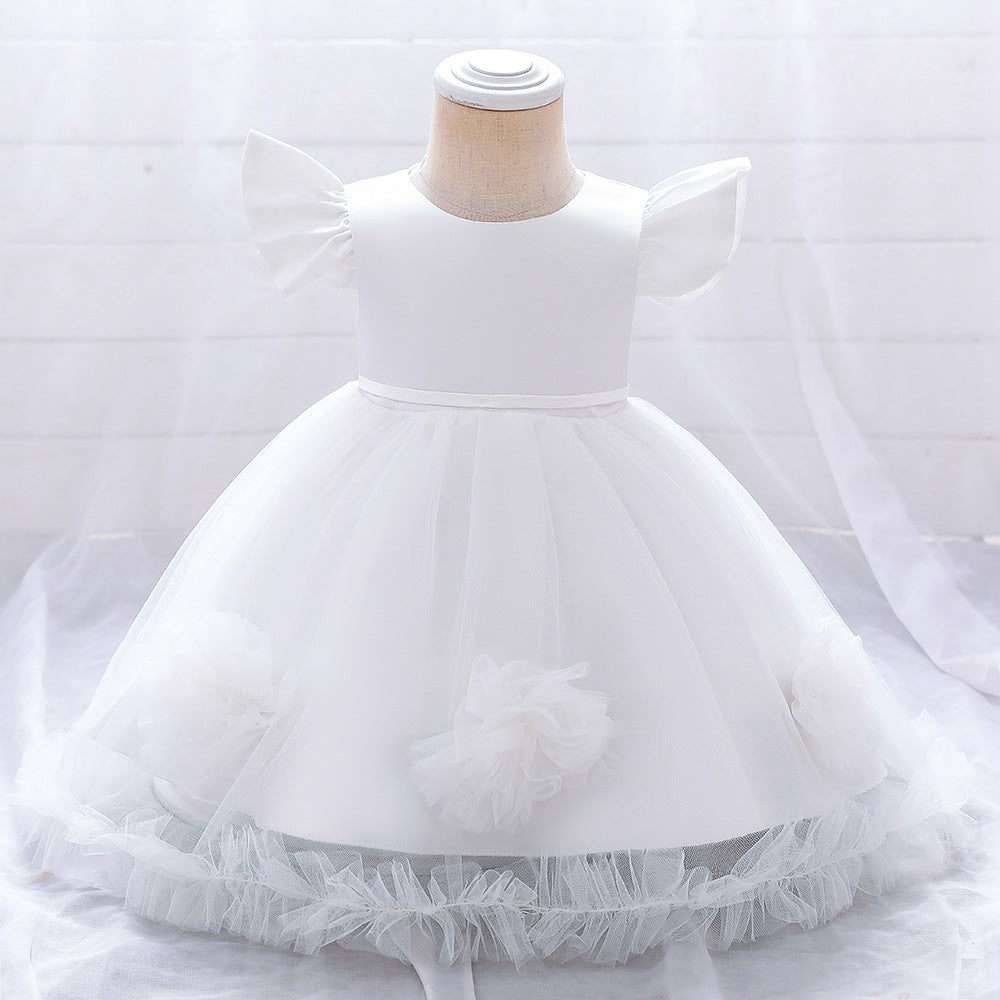 Vestido de Fiesta Infantil Tul Flores
