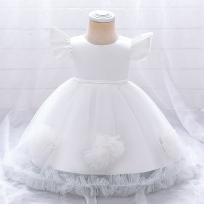 Vestido de Fiesta Infantil Tul Flores