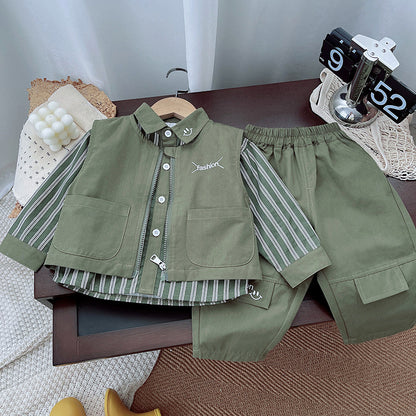 Conjunto Verde Militar para Niño