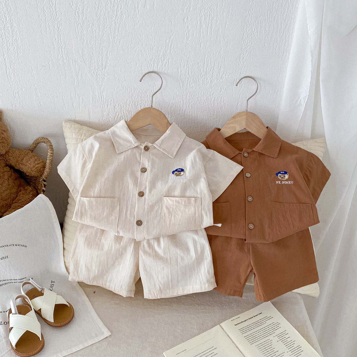 Conjunto de Bolsillos con Forma de Osito de Peluche para Niño