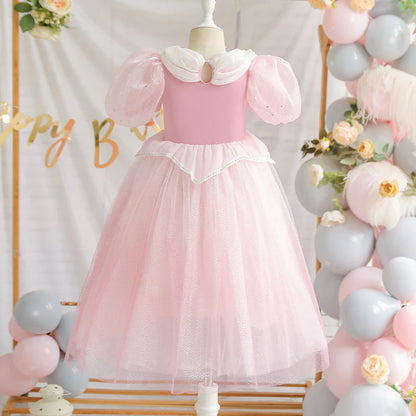 Vestido Infantil Princesa Rosa