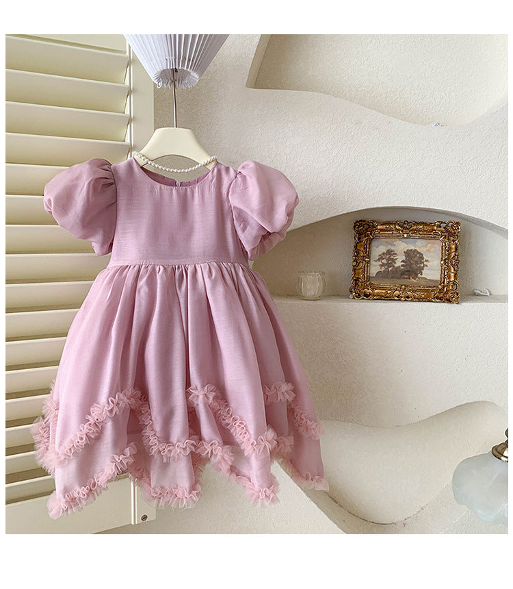 Vestido Infantil Princesa Rosa