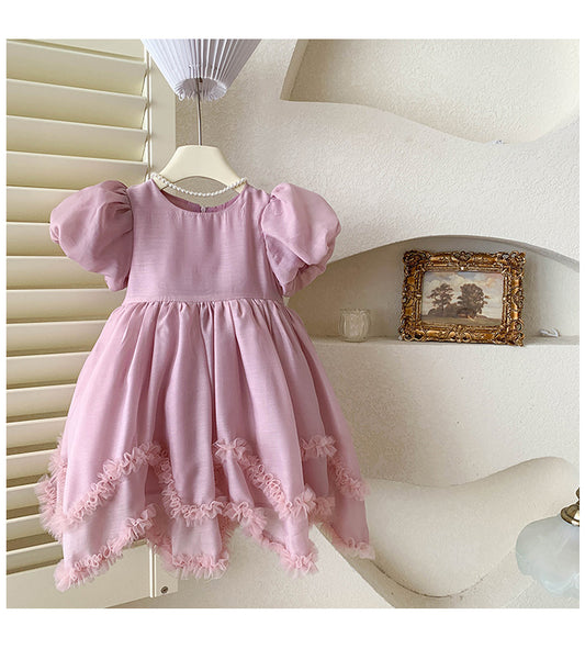Vestido Infantil Princesa Rosa