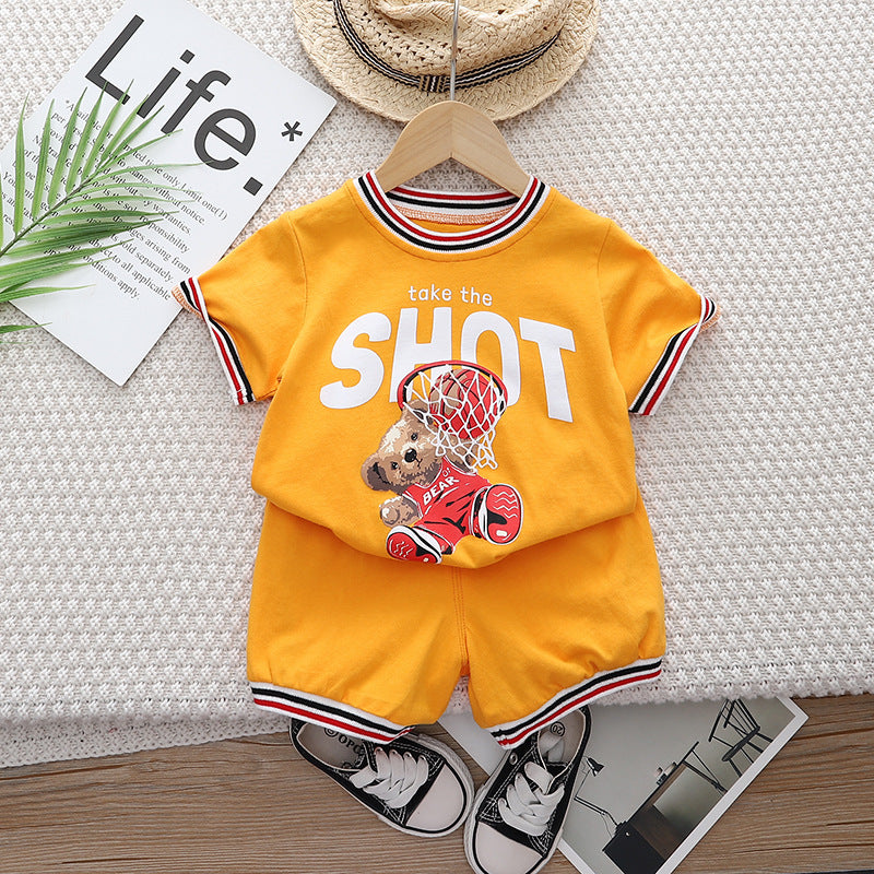 Conjunto de baloncesto de osito de peluche para niño