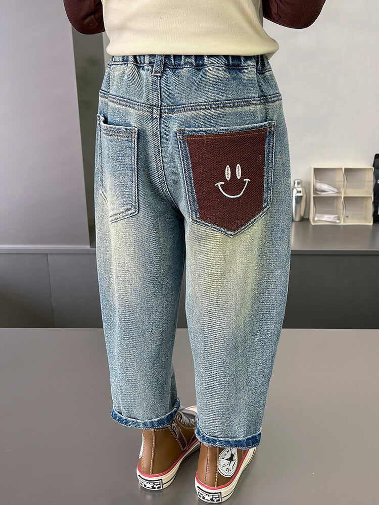 Pantalones Jeans  Smiley para Niños