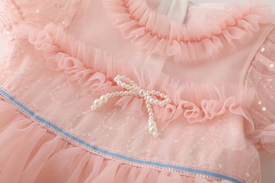 Vestido de Fiesta Infantil Tul Colores Lazo