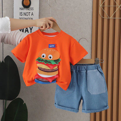 Conjunto Infantil de Hamburguesa y Vaqueros