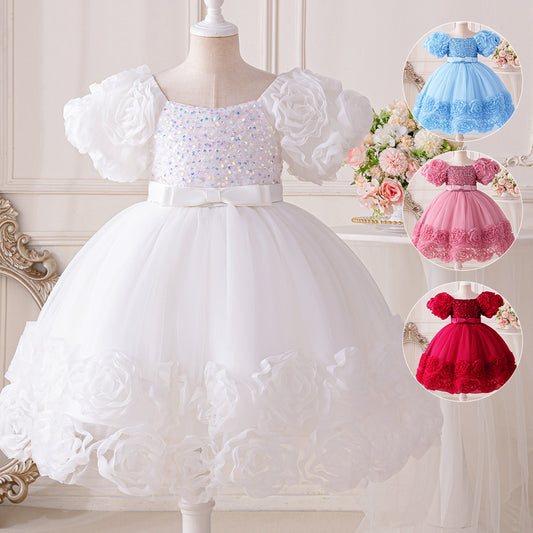Vestido infantil floral brillante