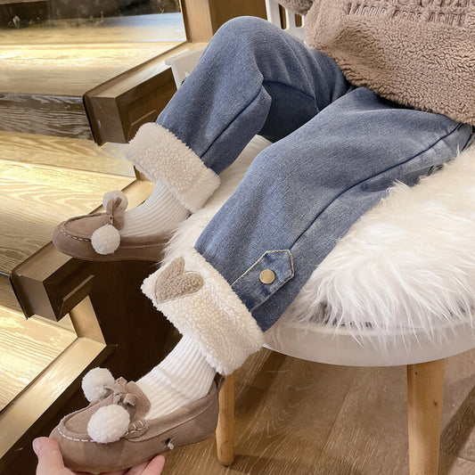 Pantalones Jeans de piel de Corazón para Niños