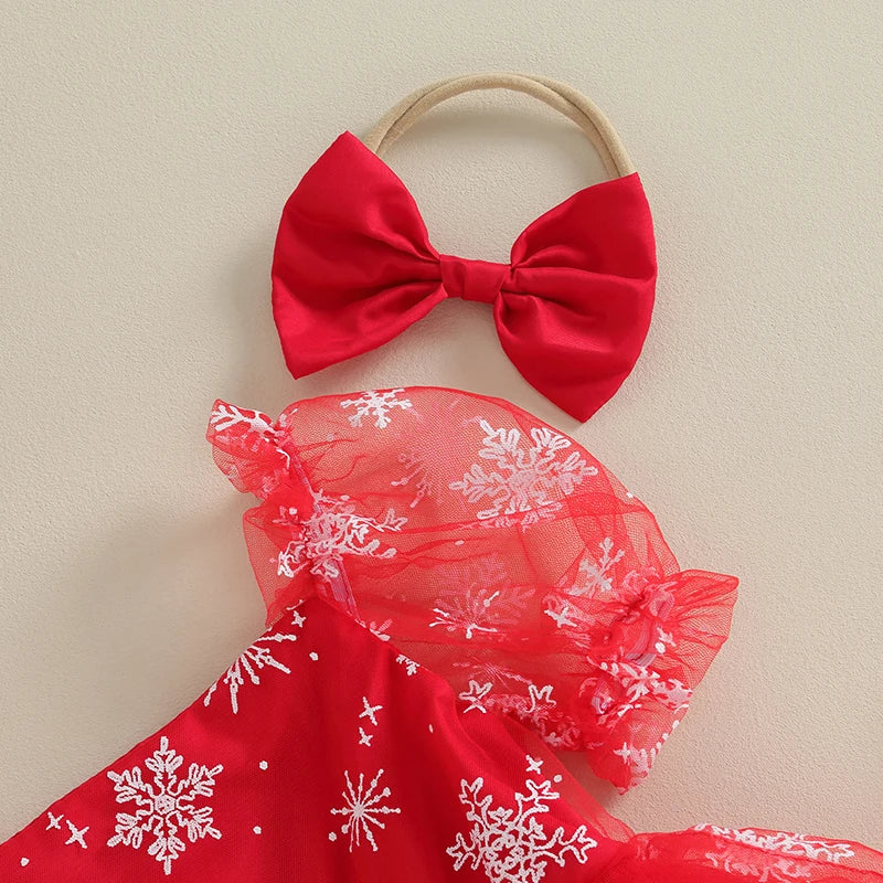 Body Infantil de Copo de Nieve Navideño